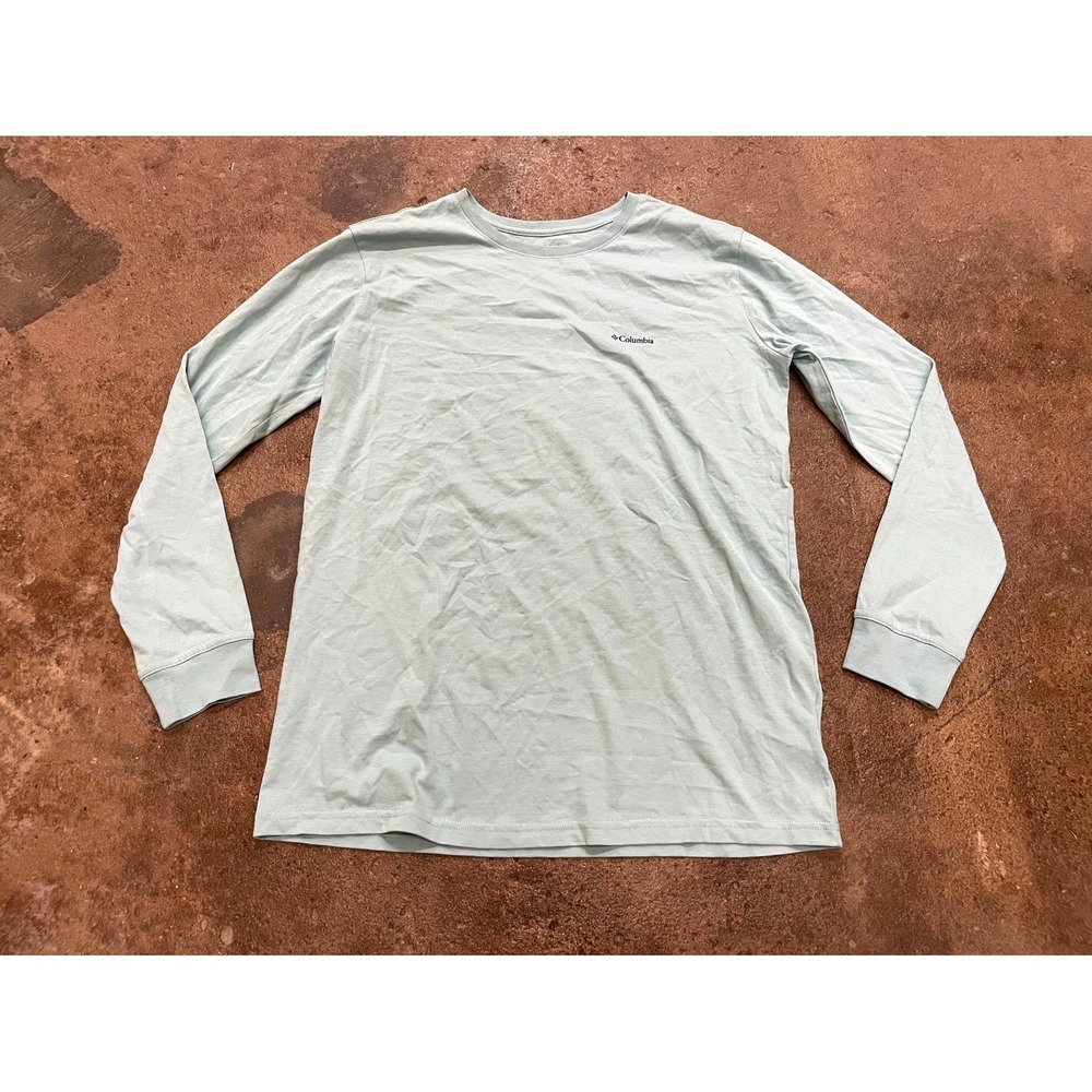 Columbia Sportswear North Cascades Shirt Womens S Green Back Graphic Long Sleeve